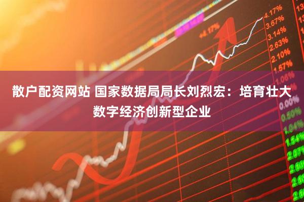散户配资网站 国家数据局局长刘烈宏:培育壮大数字经济创新型企业